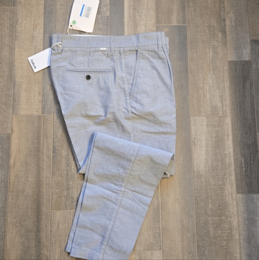 Haikure Mens Slim Fit Straight Leg Pants Made In Italy Size 35 X 26 NWT $220